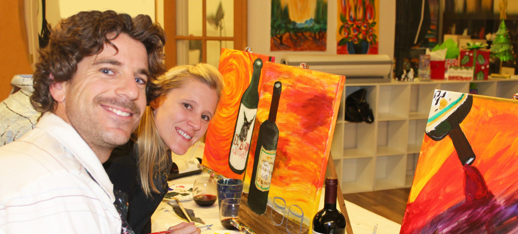 Wine Glass Painting at Studio Vino - Studio Vino Paint & Sip