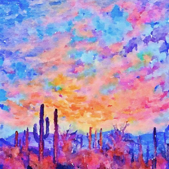 Mosaic Desert Sunset